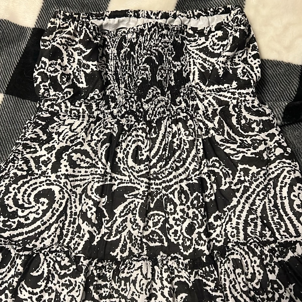 American Eagle Outfitters Black & White Strapless Dress size 0 - Picture 11 of 14